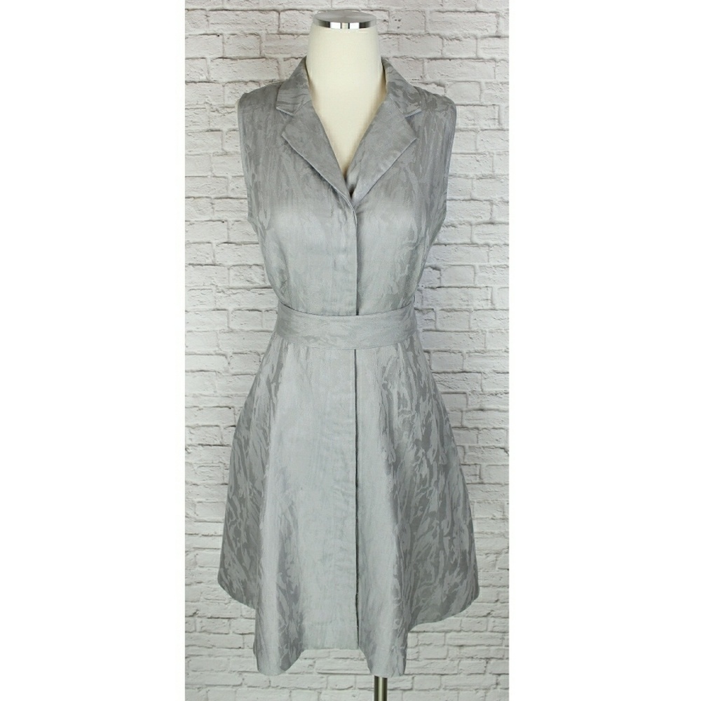 Peter Nygard Gray Floral Fit & Flare Sundress